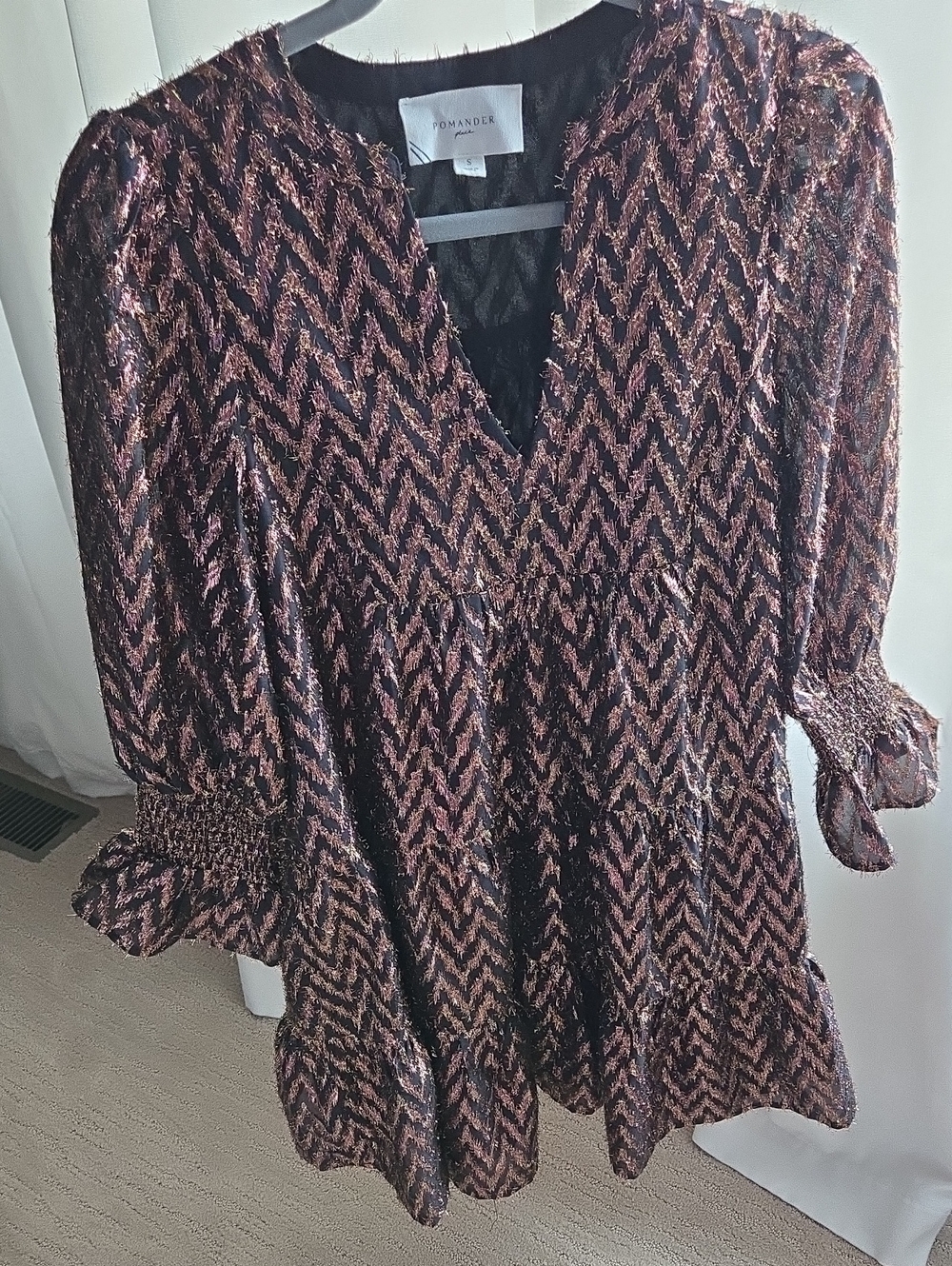 Pomander Place Tuckernuck Metallic Ikat Kenzo Dress Holiday Cocktail Wedding S
